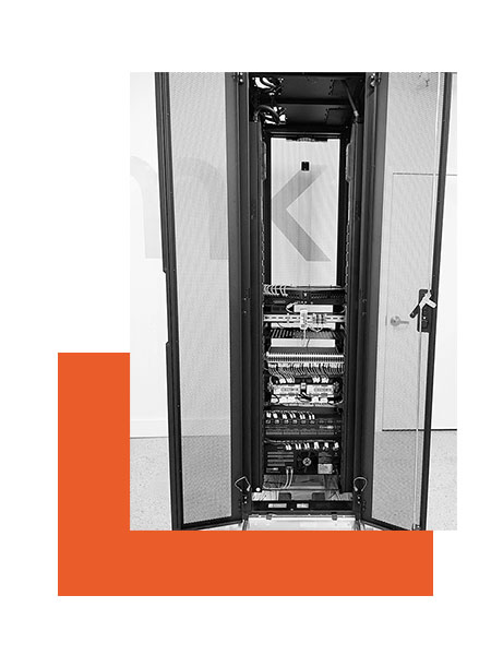 communication system rack